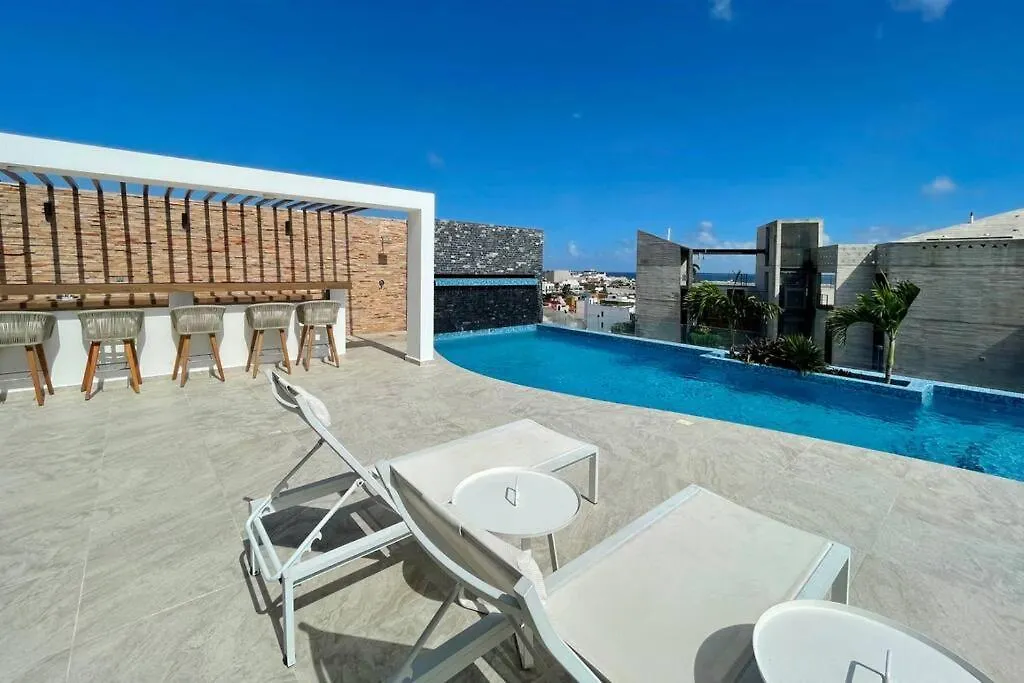 Lägenhet Playa Del Carmen Downtown Studio With Rooftop Pool - Walk To 5Th Ave & The Beach
